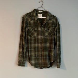 Lucky Brand flannel snap front long sleeve shirt
